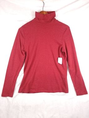 Christopher & Banks Cotton Blend Long Sleeve Turtleneck Shirt M NWT